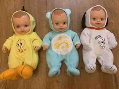 1990s Lauer Water Baby Dolls - Care Bears, Snoopy, Tweety Bird