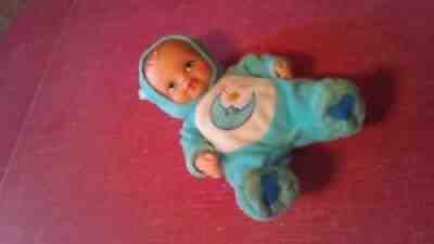 1990 Lauer Water Baby 9â? Doll in Care Bears Laugh A Lot Blue Outfit