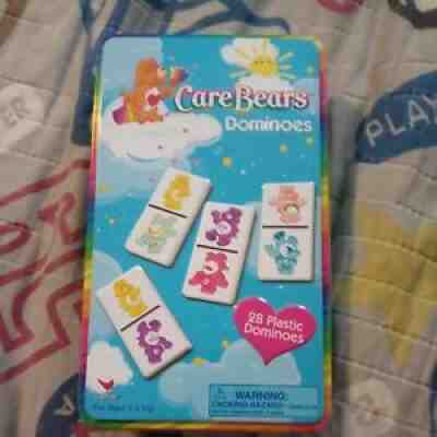 New CARE BEARS DOMINOES in Collectors Tin 2003 New Sealed from Cardinal