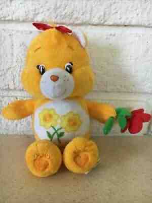 2017 Care Bears Firendship Bear 8â? Flower In Hand Ribbon Plush Stuffed Animal