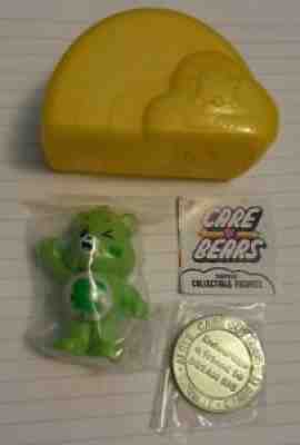 Care Bears Surprise Collectible GOOD LUCK BEAR Figurine Coin & Case ð?» Cute!