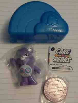 Care Bears Surprise Collectible SHARE BEAR Figurine Coin & Case ð?» Cute!