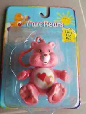 Care Bears Clip-Ons Poseable Figures NIP Love A Lot Bear