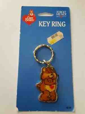 NOS American greetings Care Bears Tenderheart Bear metal keychain ring NEW