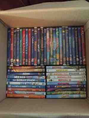 Childrenâ??s Dvd Lot 60 Discs Disney Dr.Seuss Care Bears Madagascar My Little Pony