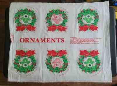 Vintage 1983 Care Bears Fabric Holiday Ornaments Love A Lot & Good Luck Bear