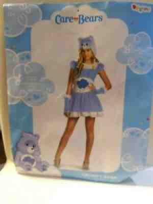Care Bears Grumpy Bear Costume Girl Child Sz L 12-14 Halloween Play Pretend Blue