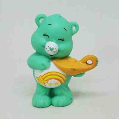 Vintage Care Bears Wish Bear with Magic Lamp PVC Figure 1984 Miniature Mini