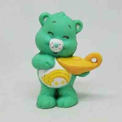 Vintage Care Bears Wish Bear with Magic Lamp PVC Figure 1984 Miniature Mini