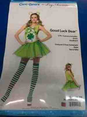 Good Luck Bear Care Bears Green Shamrock Fancy Dress Up Halloween Adult Costume
