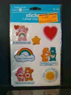 Vintage Stickers Care Bears Puffy Sticker Sheet VTG NIP RARE HTF