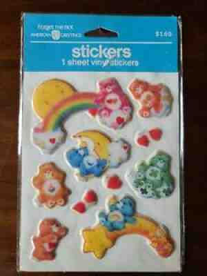 American Greetings 1985 Care Bear Puffy Stickers. Sealed package