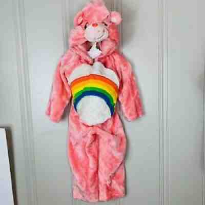 Cheer Bear Carebear Costume Size 2-4 Years 2004 Pink Rainbow VTG Halloween Suit