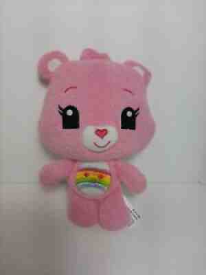 Care Bears Cheer Bear Plush Pink Rainbow Hasbro American Greeting 7 inches Tall