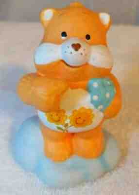 Vtg. Carebear Friend Bear, American Greetings Figurine, Peach/Orange