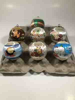 7x Vintage 1979-1985 Ziggy Care Bears Satin Christmas Tree Ornaments Decorations