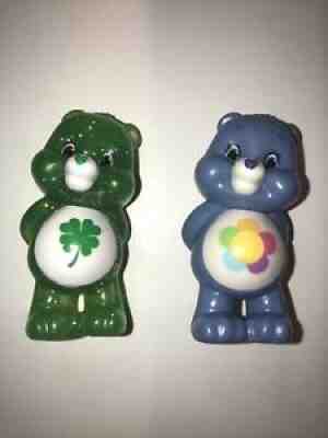 Care Bear Lot Solid Glitter Good Luck Bear Harmony 2â? Mini Figures Cake Toppers