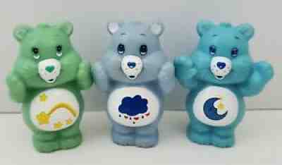 Care Bears Lot of 3 Grumpy Bear Figure Bedtime Plastic 3" Mini Cake Topper TCFC
