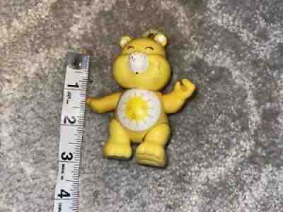 Vintage Care Bears Yellow Funshine Bear Figure Figurine Carebears Sun Poseable