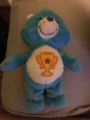 Care Bears Champ Bear Plush Blue Care Bear Champion Trophy 2003