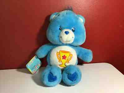 Care Bears Champ Bear Plush Blue Care Bear Champion Trophy With Tag