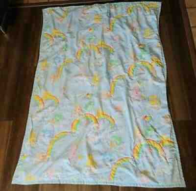 VTG Carebear Care bear Toddler Blanket Quilt Comforter 80s