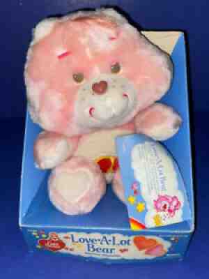 1983 Care Bears Plush Love-A-Lot Bear 13â? New In Box with Booklet 61540
