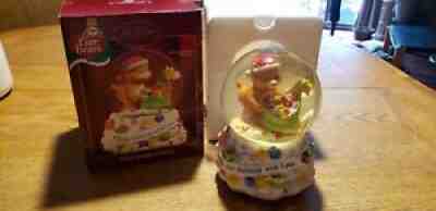 Carlton Cards FILLING THE HOLIDAYS With LOVE Musical Snow Globe Care Bears 2003