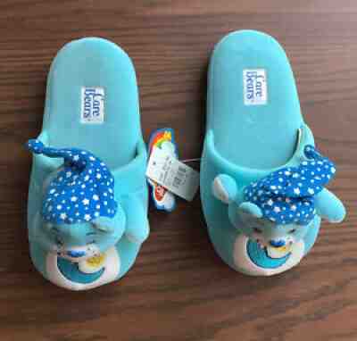 Care Bear Slippers 2003 New With Tags, Never Used, Bedtime Bear Medium Size 7 8