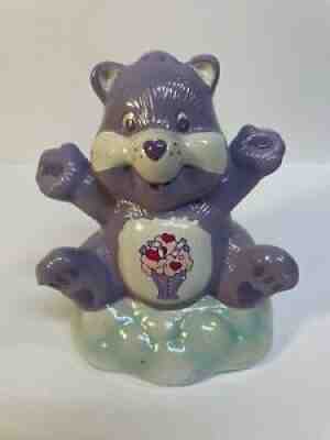 CERAMIC CAREBEARS FIGURAL BANK SHARE 1985 WITH STOPPER LYING ON CLOUD EXC