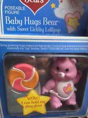 1984 CARE BEAR Baby Hugs Bear With Sweet Lickity Lollipop