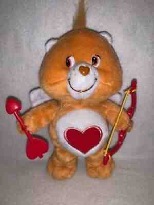 Adorable 2005 Care Bears Tenderheart Bear Toy With Cupid Arrow 8â? Excellent
