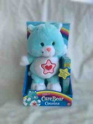 Play Along Care Bears Cousins 2004 Proud Heart Cat Plush & VHS tape IN BOX