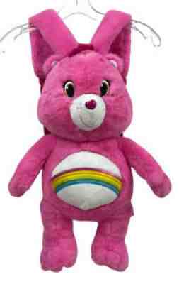 20 Inch Care Bears Cheer Bear Backpack With 8 Inch x 8 Inch Pouch Plush