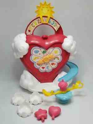 Vintage Care Bears Care A Lot Poseable Figure Playset Carrying Case 1983 Kenner