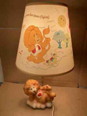 Care Bear Cousins Brave Heart Lion Desk Table Lamp American Greetings 1985