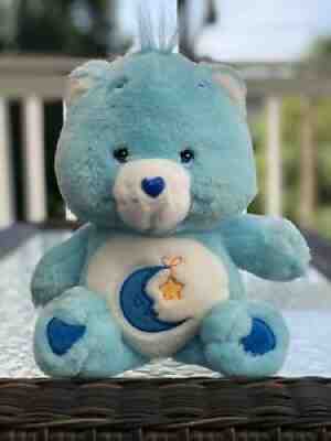 Care Bears 13â? Bedtime Bear Plush Blue Moon Star Tummy Stuffed Toy Nanco 2002