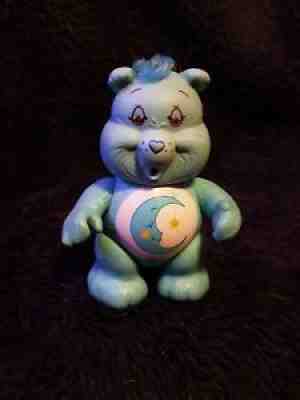 Bedtime Bear Poseable Figure Vintage Baby Blue Care Bear Moon and Star Belly