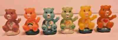 Set of 6 TCFC Vintage CARE BEARS Toy Figures PVC cake toppers Sitting on Cloud