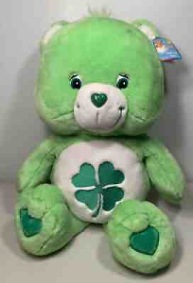 Care Bears HUGE 28â? Good Luck Bear 2003 Plush! Green Shamrock RARE! Play Along