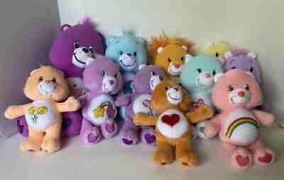 Lot of 11 Care Bears Plush 2004-2005 Lion Heart Proud Heart Share Bear
