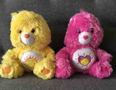 Care Bears Fluffy & Floppy FUNSHINE & SHINE BRIGHT bears 2002
