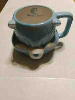 Vintage 80's Care Bear Bedtime Bear Coffee Mug/Cup Blue Porcelain