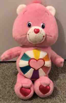 Care Bears Hopeful Heart Bear. 2006. Small Beanie Soft Toy Plush