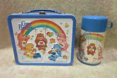 Vintage Aladdin 1983 Care Bears Metal Lunch Box w/Thermos -AMAZING CONDITION!!!!