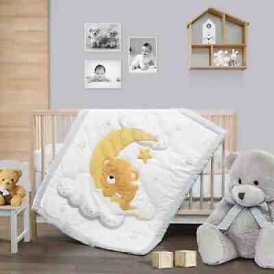 Mama Ana 3 Piece 100% Cotton Designer Crib Bedding Set - Unisex Nursery