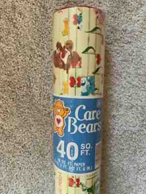 Vintage Care Bears Christmas Wrapping Paper Sealed 40 Sq Ft Made in USA