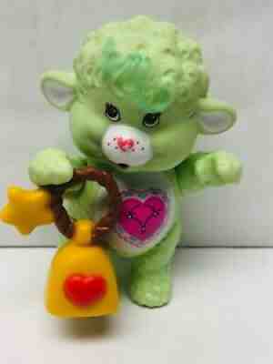 Vintage Care Bear Cousin Gentle Heart Lamb Poseable Figure w/ Peek A Boo Bell