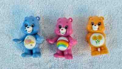 3 Vintage - Care Bear - PVC Figures - Daydream Bear - Cheer Bear - Friend Bear