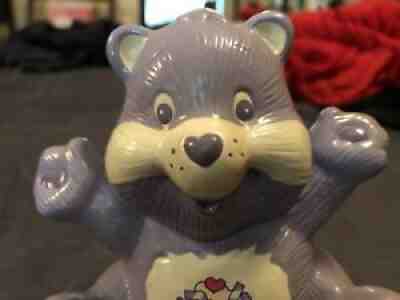 1985 care bears ceramic bank with stopper VG - EXC SHARE BEAR sitting on cloud